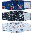 thumbnail image 1 of Pet Soft Washable Belly Bands (Pack of 3) - 2021 Latest Washable Male Dog Diapers, Comfort Reusable Male Dog Belly Wraps Diapers for Doggy Puppies(S, Space), 1 of 7