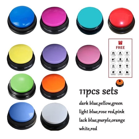 Pet Sound Box Recordable Talking Button Cat Voice Recorder Talking Toy For Pet Communication Training Tool Squeeze Box Dog Toys
