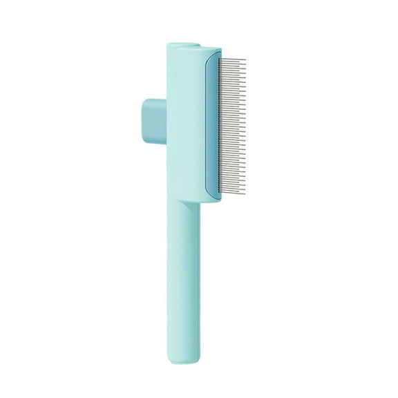 Bathing Brushes Pet Hair Removal Comb Flea Comb for Cats and Dogs Grooming Brush with Massaging Function and Release Button Supplies for Cleaning and Removing Pet Hair