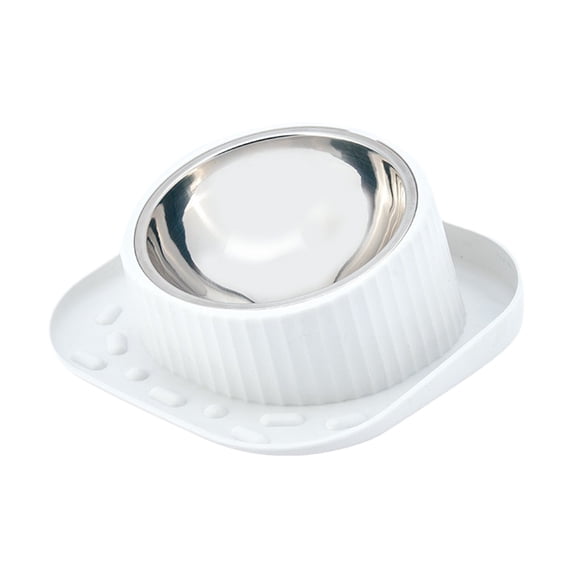 Pet Spill Proof Feeding Bowl for Cats and Dogs, Non-Slip Design, Easy to Clean, Slanted Mouth Food and Water Bowl with Neck Guard for Comfortable Eating
