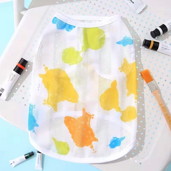 Pet Splash Ink Print Vest for Small Dogs and Cats - Trendy Summer Fashion Apparel