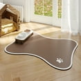 thumbnail image 1 of Pet Splash Mat Dog Feeding Pad Waterproof Non-Slip Floor Mat Size 11x15.74 Inches (Coffee), 1 of 7