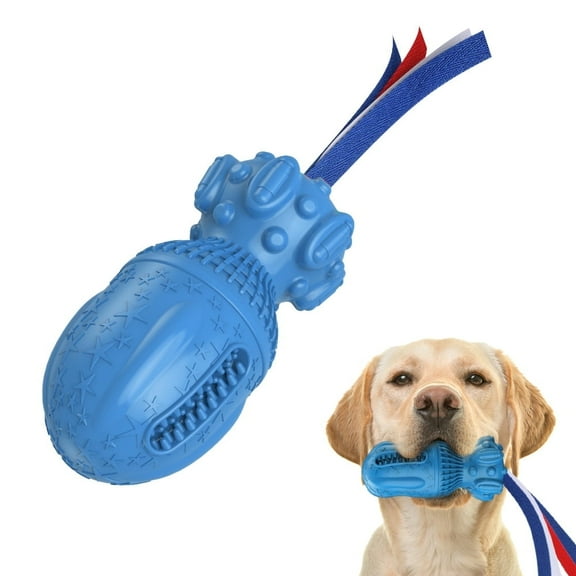 Pet Squeaky Dog Toys for Aggressive Chewers, Large Medium Dog Birthday Toy Dog Toothbrush Interactive Tough Durable Dog Toys, Blue