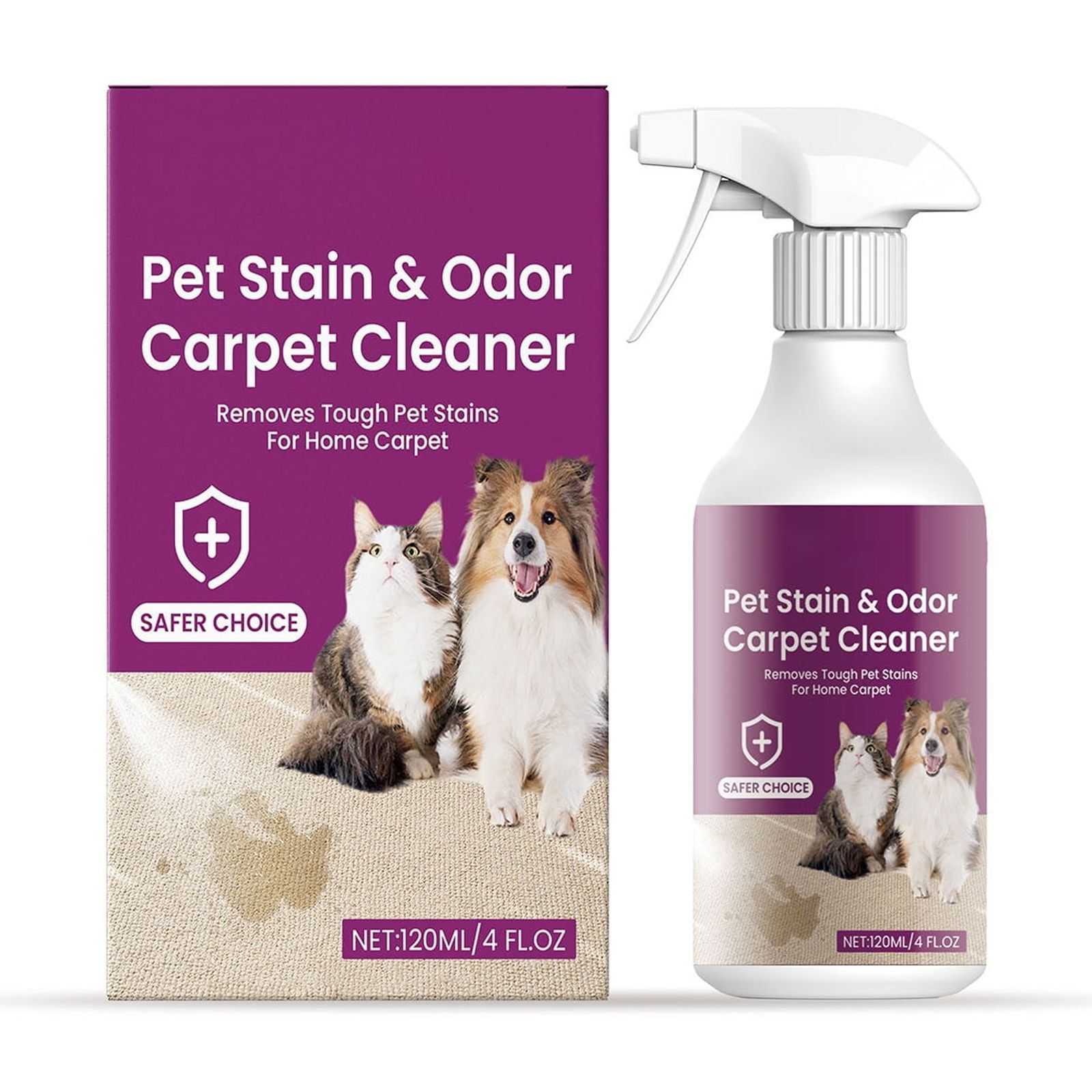 Pet Stain Carpet Cleaner Deodorant Pet Stubborn Stain Carpet Cleaner Removes Pet Stain & Odor-for Dog Urine Cat Pee Feces Vomit - Pet Stain & Odor Eliminator for Carpet, Mattress & Furniture