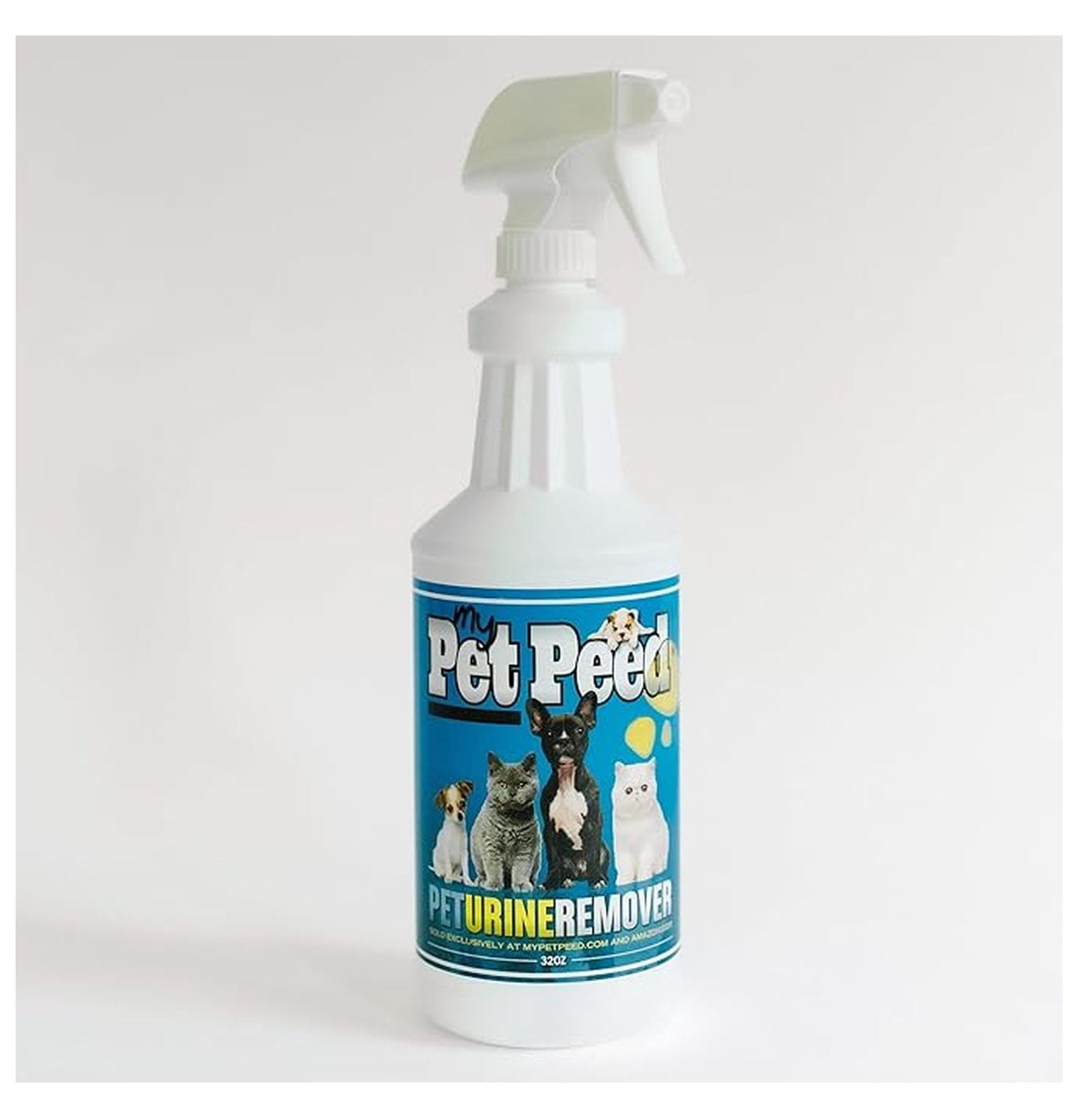 Pet Stain & Odor Remover Spray - 32oz - Pet Urine Eliminator for Dog & Cat - Safe for Pets & Plants - No Scrubbing - Powerful Enzymatic Formula