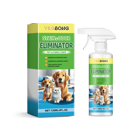 Pet Stain Remover for Dogs & Cats - Deep Clean Urine, Food, Grease & Saliva Stains - 120ml