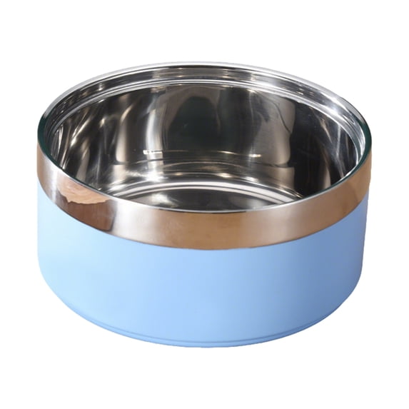 Pet Stainless Steel Bowl, Non-Slip Design, Light Blue 6Inch - For Dogs, For Cats, For Food, For Water