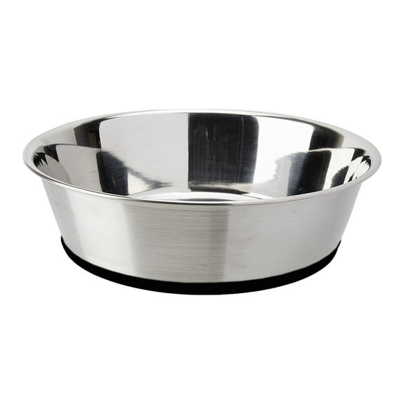 Pet Stainless Steel Dog Bowl , Anti-Slip Dog Cat Bowls with No-Spill and Non-Skid Rubber Bottom