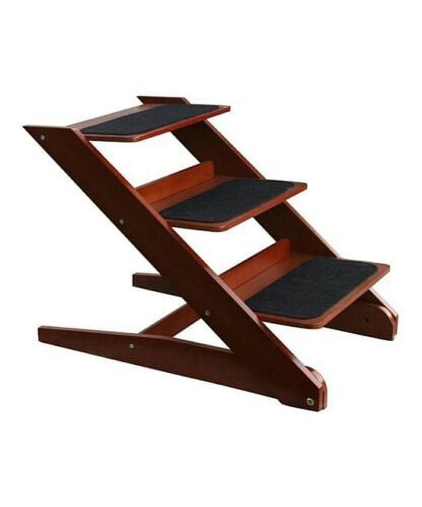 Pet Stairs 3 Step Wood Portable Dog Ladder Indoor Foldable NonSlip Steps For Dogs and Cats