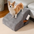 thumbnail image 1 of Pet Stairs for Small Dogs - High Density Dog Ramp with Non- Surface - Dog Steps for High Beds, Couches & Cars - Removable Washable Cover for Older Dogs & Cats(15.75*15.75*12.2Inch), 1 of 7