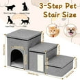 thumbnail image 1 of Pet Stairs for Small Medium Cats Dogs Folding 3-Step Pet Steps Dog Stairs for High Beds Sofas , Adjustable Non-Slip Dog Ramp with Storage Ladder and Cat Scratcher, 1 of 12