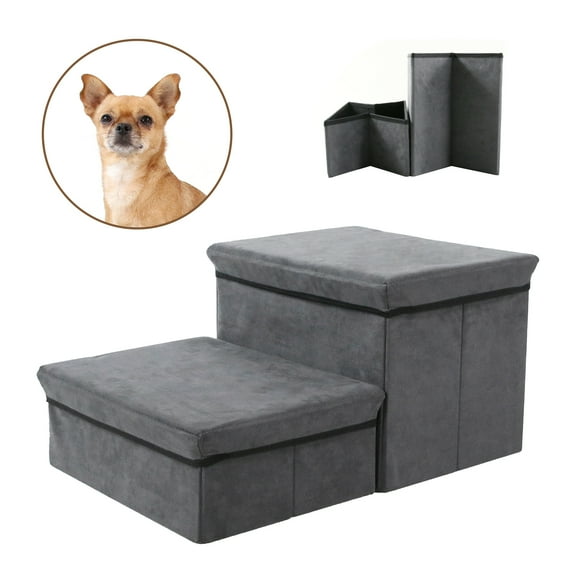 Pet Stairs Step Dog Ramp Small Animal Stepper Pet Ladder for High Beds or Couches - 2-Step Walk on Dog Steps Dog Stairs for Dogs and Cats
