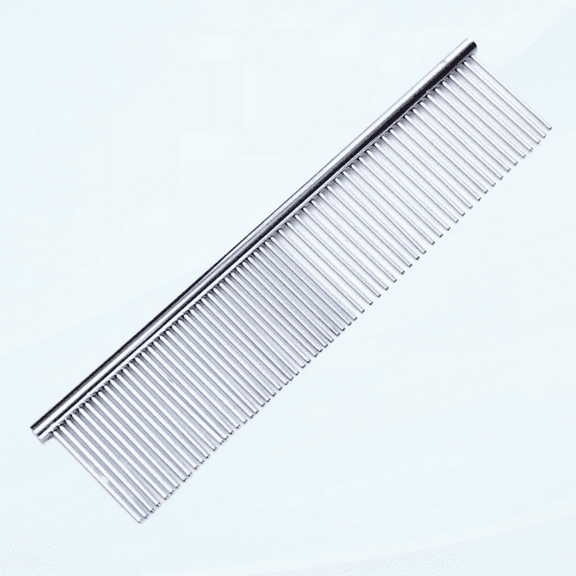 Pet Steel Comb with Rounded Ends Stainless Steel Teeth,metal Cat Dog Comb for Removing Tangles and Knots,Poodle Grooming Deshedding Tool, 7 1/2-inch L…