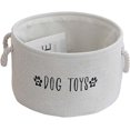 thumbnail image 1 of Pet Storage Basket Dog Toys Storage Organizer Large Capacity Pet Toy Baskets Pet Supplies Round Linen Fabric Storage Baskets with Rope Handles (Dark Gray, One Size), 1 of 9