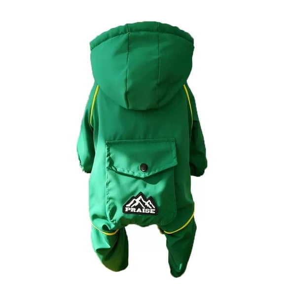 Pet Stormcoat Waterproof Rainproof Thick Cotton Four-Legged Coat for Autumn Winter Outdoor Use