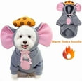thumbnail image 1 of Winter Big Ear Mouse Dog Hoodies Cute Cheese Warm Pet Costume Halloween Cat Clothes for Small Medium Dogs Puppy French Bulldog Chihuahua, 1 of 10