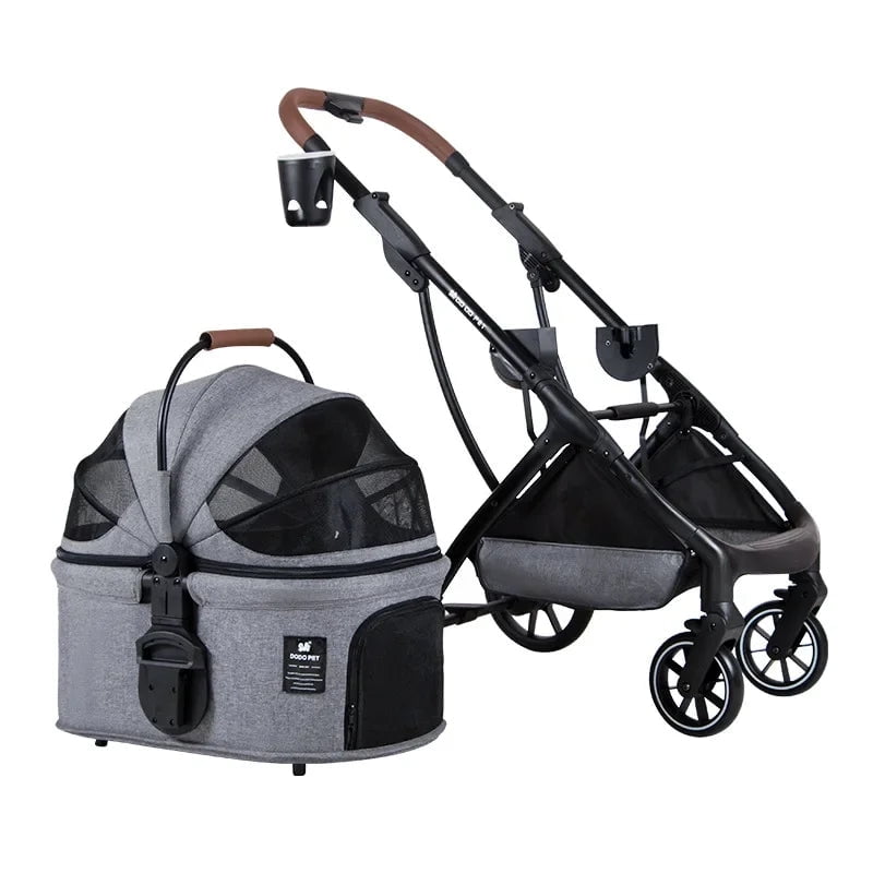 Pet Stroller Dog Trolley Cat First Class Compartment Foldable Multiple