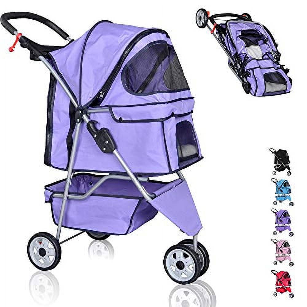Pet Stroller for Small Medium Dogs & Cats,Folding Dog Stroller Carrier