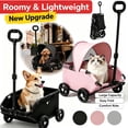 thumbnail image 1 of Pet Stroller Wagon, Dog Strollers for Small Dogs, Foldable Multifunctional Shopping Carts _ #03 _ A _ Pink, 1 of 8
