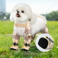 thumbnail image 1 of Pet Strolling Going Out Dust-proof Four Legged Pants Dog Boot Waterproof Leggings Dog Jumpsuit Shoes,XXL 7-8.5KG,Brown Grid - XXL, 1 of 14