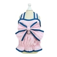 thumbnail image 1 of Pet Summer Dress – Yellow Pink Bowtie Decor, Breathable Fabric for Daily Wear and Photography, 1 of 7