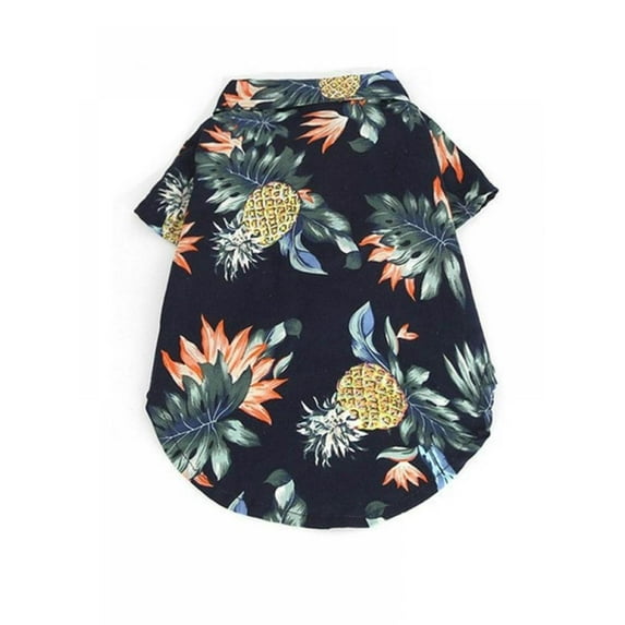 Pet Summer Printed Shirt, Dog Thin Short Sleeves Costume Pineapple Pattern, M
