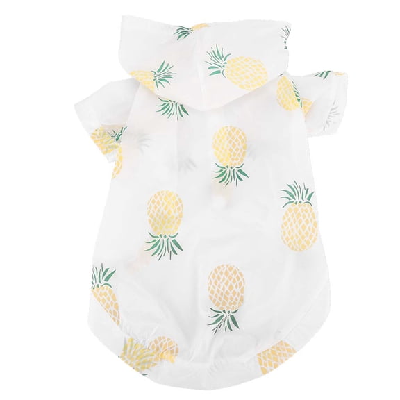 Pet Summer Suncreen Vest Breathable Ruffled Hoodie Dogs Cats Clothes(S)