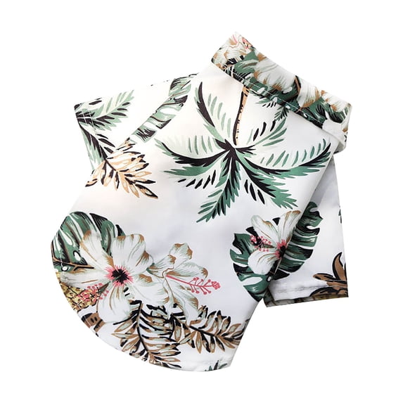 Pet Summer T Shirts Hawaii Style Floral Dog Shirt Hawaiian Printed Pet T Shirts Breathable Cool Clothes Beach Seaside Puppy Shirt Sweatshirt for Small Puppy Pet Sweater Happy Day!