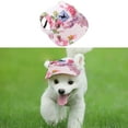 thumbnail image 1 of Pet Sun Hat, Baseball Cap Style with Chin Strap for Dogs, Fun Accessory for Beach Days, Pool Parties & Summer Photoshoots XLPink, 1 of 3