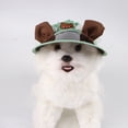thumbnail image 1 of Pet Sun Hat with Ear Holes, Adjustable Baseball Visor Cap for Small Dogs Cats, Summer UV Protection Outdoor Travel Accessory, Cute Puppy Photoshoot Prop & Pet Gift Green Size:S, 1 of 5