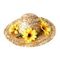 thumbnail image 1 of Pet Sun Hat High Durability Cute Appearance Eye-catching Floral Style Lovely Pet Cat Dog Woven Straw Hat Pet Supplies, 1 of 7