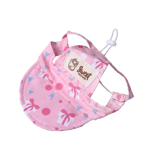 Pet Sun Hat with Ear Holes UV Protection Leaky Ear Design for Small & Medium Dogs and Cats, Lightweight Foldable Outdoor Headwear