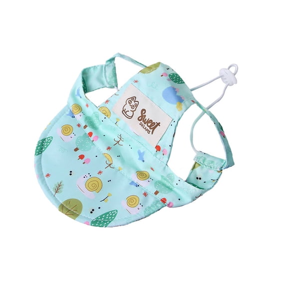 Pet Sun Hat with Ear Holes UV Protection Leaky Ear Design for Small & Medium Dogs and Cats, Lightweight Foldable Outdoor Headwear