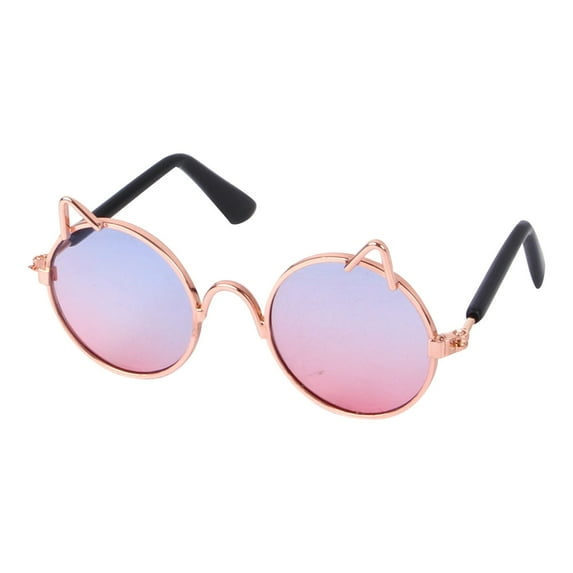 Pet Sunglasses Dog Cat Accessories Fashionable Round Frame Design for Photos
