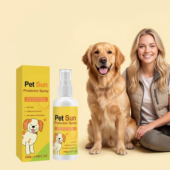 Pet Sunscreen Spray, Dog Sun Protection and Isolation Spray for Outdoor Use, Gentle Formula for Short Hair Pets Multicolor
