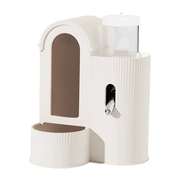 Pet Supplies 2 In 1 Rabbit Food Water Dispenser for Large Capacity Auto Feeder Ideal for Rabbits Ferrets Pigs and Small Animals
