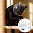 thumbnail image 1 of Pet Supplies Breathable Cat Muzzle for Grooming and Nail Care Transparent Head Cover with Silicone for Safe Indoor Outdoor Use,5.43X5.35X2.56inch,White, 1 of 9