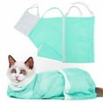 thumbnail image 1 of Cat Grooming Bag Adjustable Multifunctional Pet Bathing Bag for Nail Trimming Handling and Veterinary Visits Soft Mesh, 1 of 8