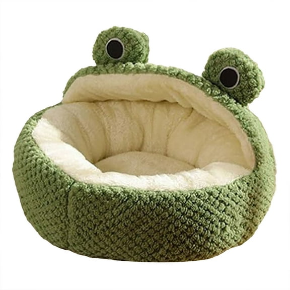 Pet Supplies Cat Bed For Indoor Cats Semi Closed Cute Shape Washable Hide Hut Furniture for Cats and Rabbits