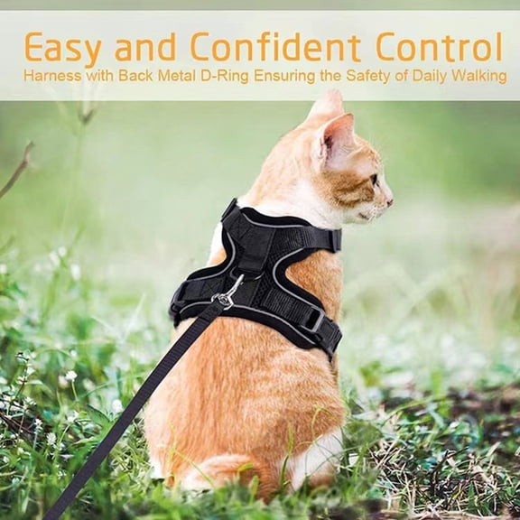 Pet Supplies Cat Breathable Chest Strap Reflective Anti-breakaway Walking Cat Rope Cat Leash Small Dog Chest Strap/XS/Pink