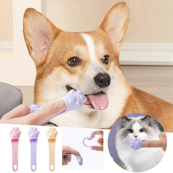 Pet Supplies Cat Chin Brush Soft Silicone Finger Toothbrush Upgrade for Effortless Pet Care Cleaning Brush for Cats and Dogs
