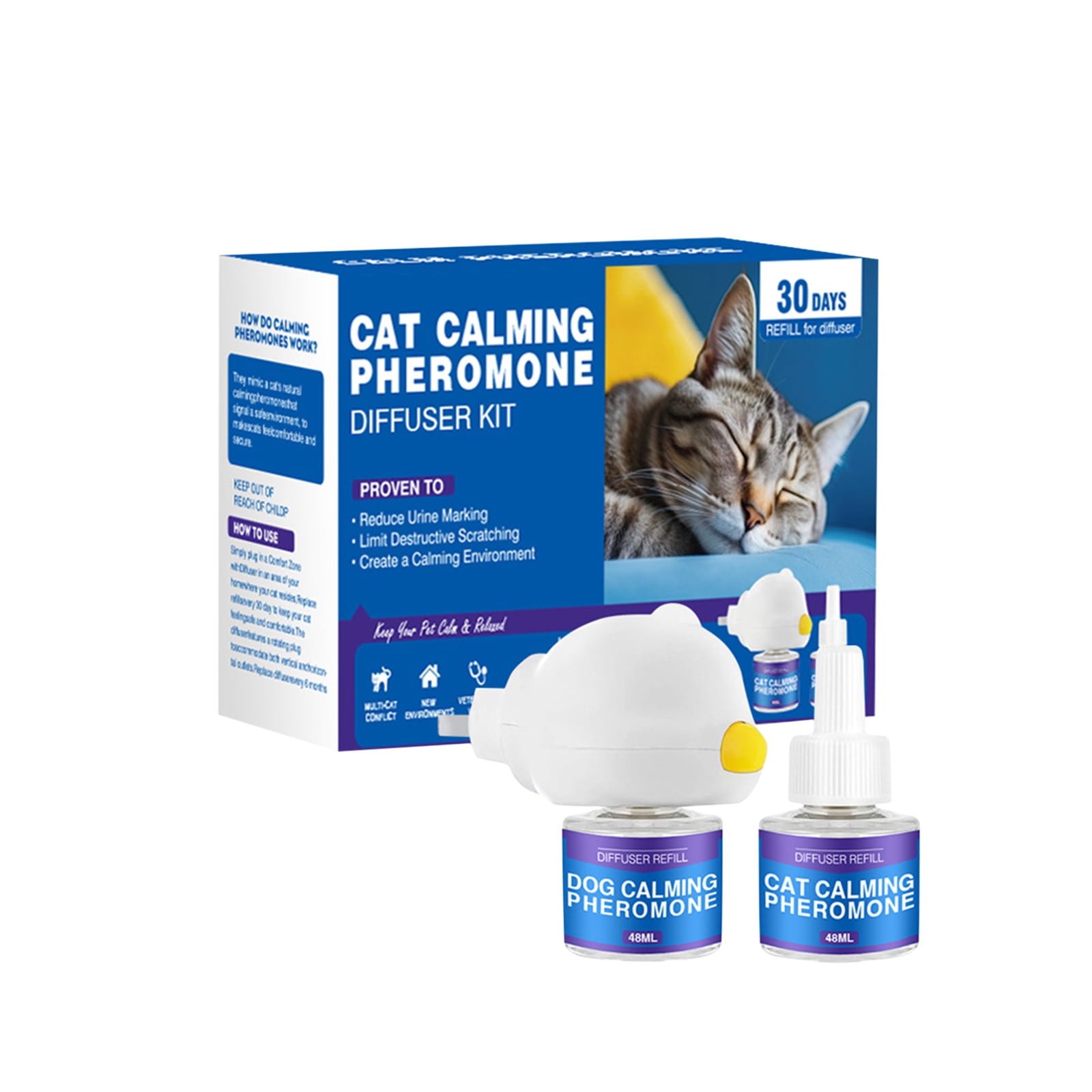 Pet Supplies, Cat/Dog calming Diffuser Kit, Cats/Dogs Pheromones