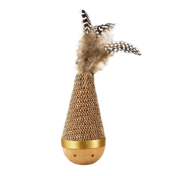 Pet Supplies Cat Interactive Scratch Board with Sisal Texture for Stress and Enrichment Indoor Teething Slippery Bottom Design for Psychological Training and Engagement