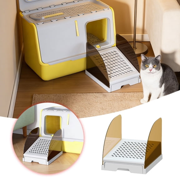 Pet Supplies Cat Litter Mat with Adjustable Base and Easy Litter Collector for Indoor Cats -Tracking and Control for Home Use