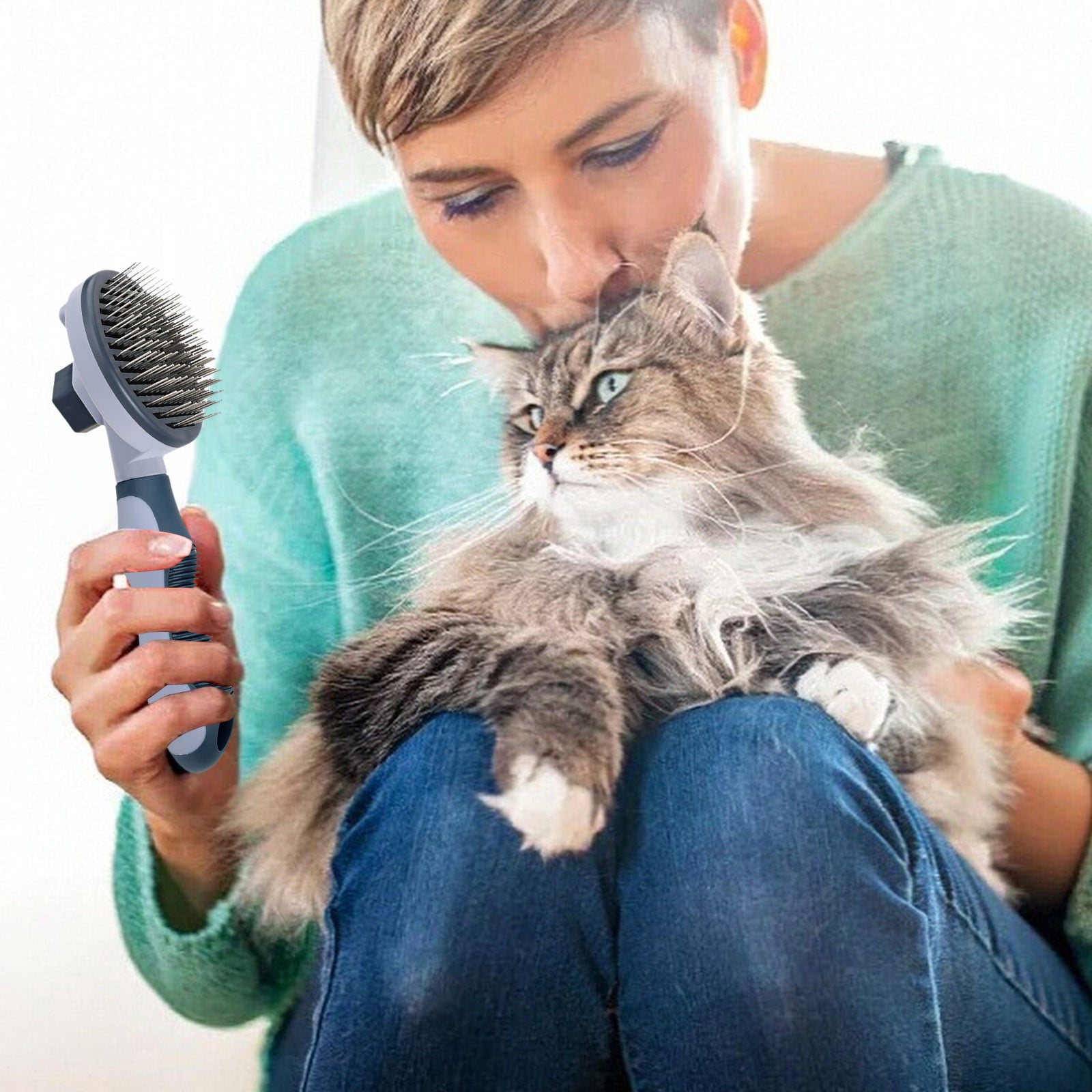 Pet Supplies Deshedding Grooming Tool for Dogs & Cats - Hair Remover ...