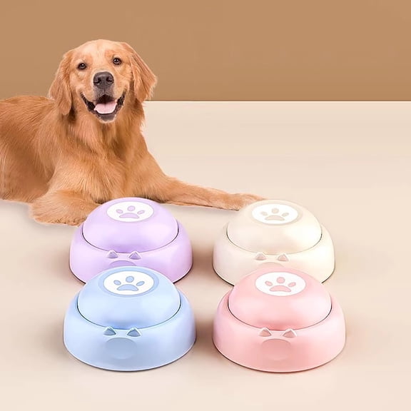 Pet Supplies Dog Buttons Talk Recordable Training Buttons for Communication and Interactive Learning for Dogs and Cats Puppy Kit, 9x4.1 cm, White