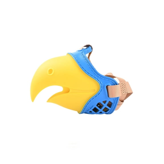 Pet Supplies Parrot- Muzzle for Barking Control and Chewing Management - Material with Strap for Dogs - Indoor Outdoor Use - Designed for Gentle