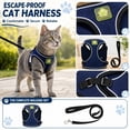thumbnail image 1 of Pet Supplies, Escape-Proof Vest Style Cat Harness and Leash, Cat Walking Harness and Leash, Adjustable Breathable Mesh Cat Harness, Navy Padded No-Pull Vest Harness with Leash Set, 1 of 6
