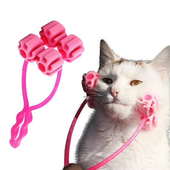 Pet Supplies Face Massager Roller for Cat Grooming Tool with 4 Silicone Massager Rollers for Pet Relaxation and Care