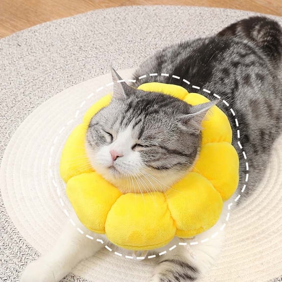 Pet Supplies Flower-Shaped Adjustable Collar Replacement Ring for Cats and Dogs with Gentle Recovery Support and Design for Indoor & Outdoor Use